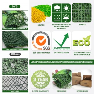 Artificial green chirimwa artificial madziro tsika uye ruva regirini madziro artificial wall plant panel