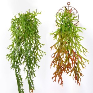 Udendørs UV-resistente kunstige falske hængende planter Krøllede tangbregner