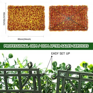 Νέας σχεδίασης Διακόσμηση κήπου Πλαστικό ψεύτικο τεχνητό τοίχο φυτών με πράσινο γρασίδι