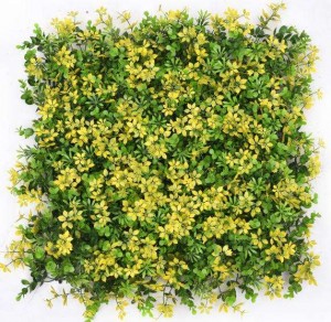 कृत्रिम फूल बॉक्सवुड घास 50*50 सेमी गार्डन पिछवाड़े बाड़ हरियाली दीवार सजावट पृष्ठभूमि पैनल टोपरी हेज प्लांट