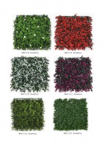 ပန်းအတု ယုဇနမြက် 50*50 စင်တီမီတာ ပန်းခြံ နောက်ဖေးခြံစည်းရိုး စိမ်းလန်းစိုပြေသော နံရံအလှဆင် နောက်ခံအကန့်များ Topiary Hedge အပင်