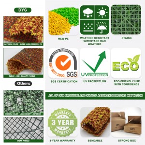 Novi dizajn Garden Decor Plastika Lažna zelena trava biljka zid umjetni