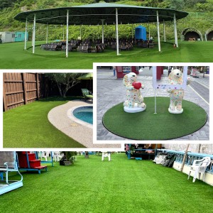 Low prices high quality custom print circular pattern artificial grass