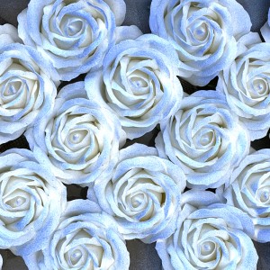 Χονδρική 25 τμχ Σαπούνι τριαντάφυλλα κεφάλια κουτί δώρου Floral άρωμα γάμου τεχνητό διακοσμητικό λουλούδι σαπουνιού
