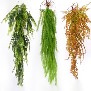 Outdoor UV Resistant Artificial Fake Hanging Plants Curly Seaweed Ferns