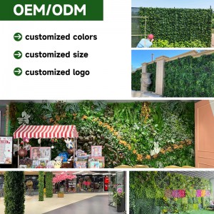 Novi dizajn Vrtni dekor Plastična lažna zelena trava Biljni zid Umjetni