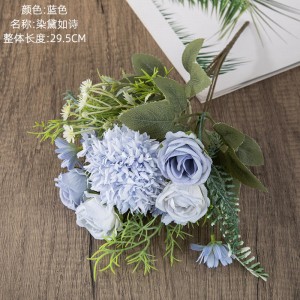 שולחן חתונה לעיצוב הבית זר מלאכותי ורד מלאכותי פרח משי מלאכותי