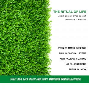 Manufactory Plastic Artificial Milan Grass Green Plant Panel Backdrop Grass Wall For Display Home Decoration