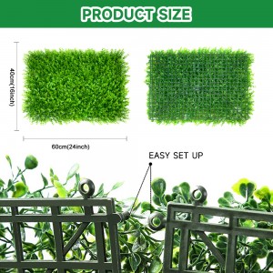 Manufactory Plastic Artificial Milan Grass Green Plant Panel Backdrop Grass Wall for Display Decoration Home