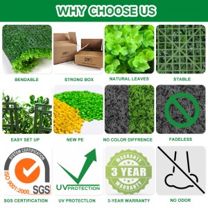 제조소 플라스틱 인공 밀라노 잔디 녹색 식물 패널 배경 잔디 벽 디스플레이 홈 장식