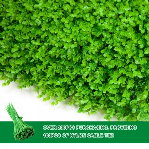 Фабричка пластична вештачка Миланска трева со зелена фабрика за позадина Ѕид од трева за приказ на декорација на домот
