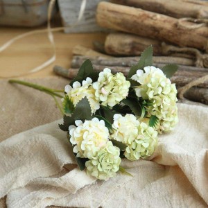 Bola de crisantemo, flor de mano pequeña, flores artificiales, decoraciones para mesas de fiesta, ramo de flores de aspecto Real