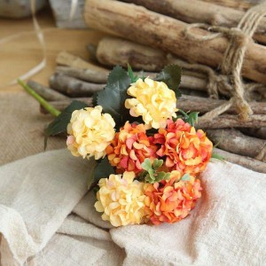 Minge Crizantema Floare de mana mica Flori artificiale Mese de petrecere Decoratiuni Buchet Floare cu aspect real