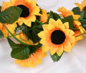 Искусственный цветок солнца 90 дюймов для дома, сада и офиса, подвесные цветы, гирлянда, реалистичная лоза для дома, свадьбы, украшения сада