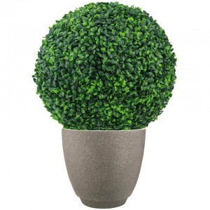 Zavamaniry faux miaro amin'ny tontolo iainana voaaro amin'ny UV Baling ahitra haingon-trano Baolina boxwood artifisialy Topiary