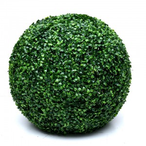 Zavamaniry faux miaro amin'ny tontolo iainana voaaro amin'ny UV Baling ahitra haingon-trano Baolina boxwood artifisialy Topiary
