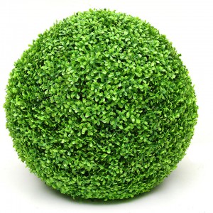 Tutuwuhan Faux Ramah Lingkungan anu Dilindungan UV Bola Jukut Dekoratif Bal Boxwood Tiruan Topiary