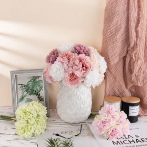 Pabrik Grosir Buket Peony Hydrangea Hijau Bunga Buatan Dekorasi Rumah Buket Pernikahan Bunga Palsu