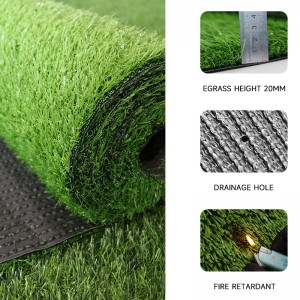 Artificial Lawn Synthetic Turf ကော်ဇော နံရံစည်းရိုးအလှဆင်ရန်အတွက် မြက်တု