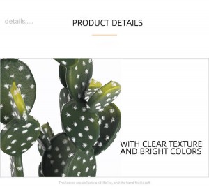 Tropik səhra yaşıl bitkilər qapalı plastik bitki ev dekorasiyası üçün qab ilə süni şirəli kaktus bitkiləri
