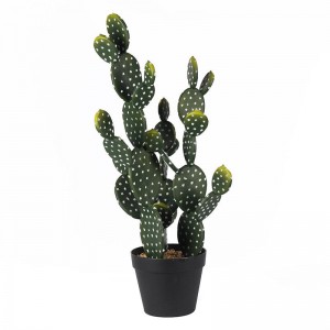 Tropiese woestyn groen plante binnenshuise plastiek plant kunsmatige vetplante kaktus plante met pot vir huis dekor