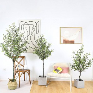 120cm 3.95FT Artificial Olive Tree Faked Faux Olive Tree Plant for Home Office Shopping Mall Store Decoration