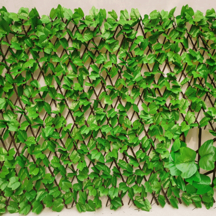 artificial expandable willow trellis hedgeartificial retractable plastic leaves fence (2)