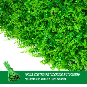 Prizorgo Senpaga Artefarita Heĝo Bukso-Paneloj Verda Planto Vertikala Ĝardeno Muro Por Endoma Subĉiela Dekoracio