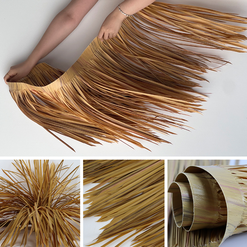 Durable Eco-friendly PE PVC Thatch Roof Synthetic Plastic Artificial Thatch Roof Tiles Featured Image