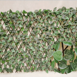 боғи васеъшавандаи пластикии сунъии лавр баргҳои пояи бамбуки панели қуттии қуттии Ivy Privacy Fence девори девор