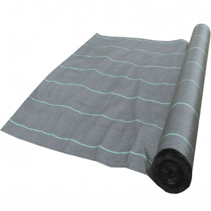 захист від трави. Чорно-зелений PP тканий килимок від бур'янів