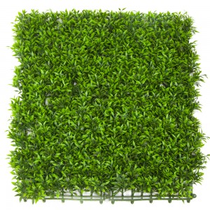 Faux Boxwood Hedge Green Grass Panels Anti-UV Outdoor Indoor Decoration Artificial Plant Grass Wall
