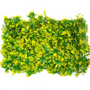 Kunststof bladgebladerte wandpaneel Buxushaag Kunstgroen grasmuur voor verticaal tuindecor