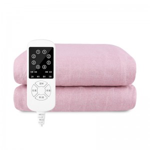 Pink Cotton Linen Electric Blanket
