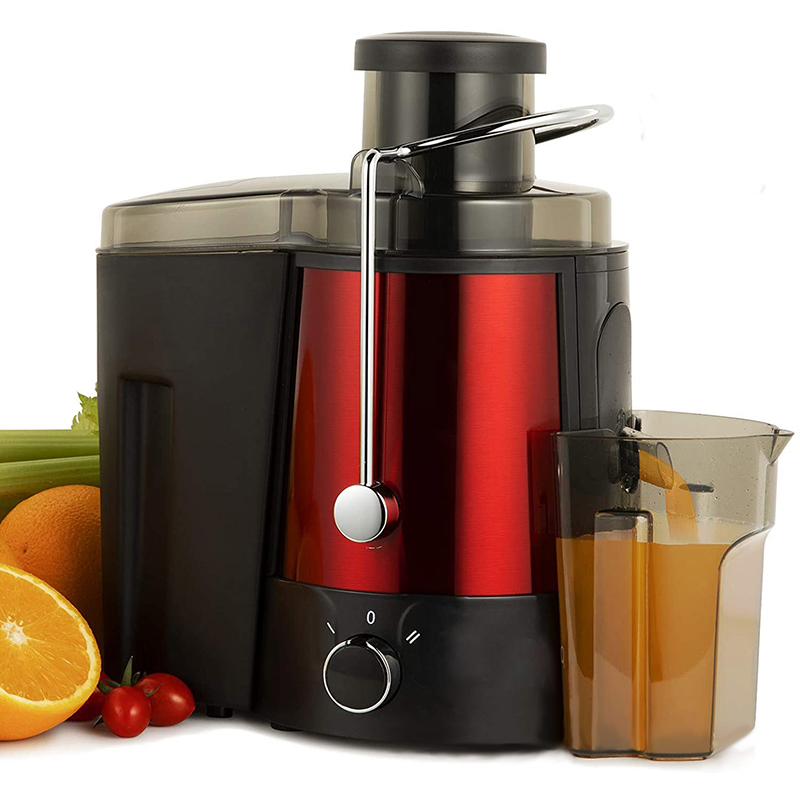 Red stainless steel juicer