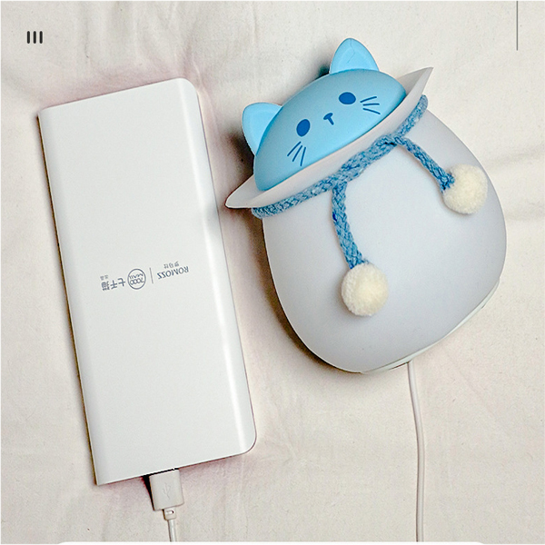 Cartoon voice-activated silicone eye protection night light