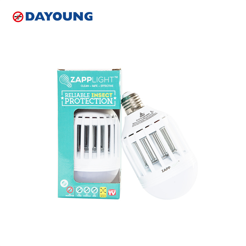 DYT-80 2 in 1 Bug Zapper Bulb Insect Pest Control LED Bulb Light Fly Trap With Patent Mosquito Killer Lamp