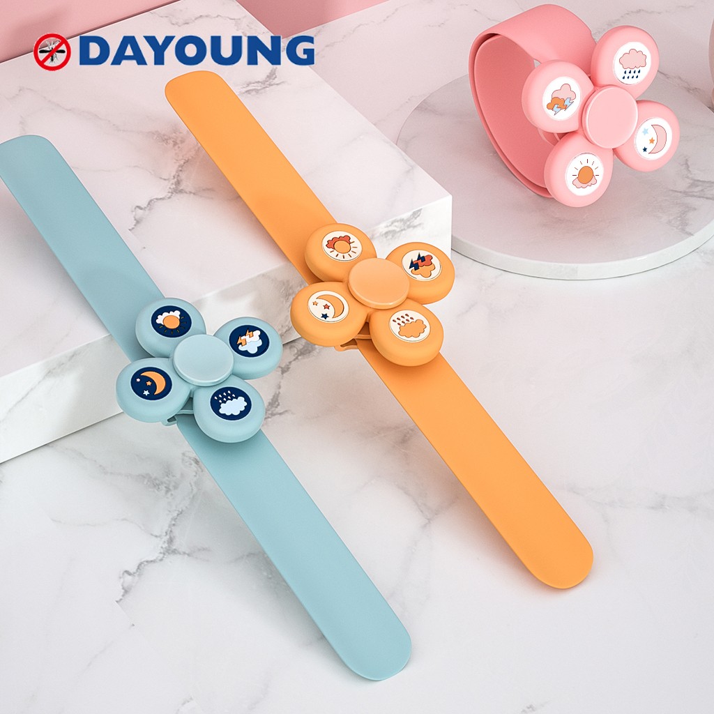 AMB107-B Natural Essence Oil Deet Free Anti Mosquito Safe For Kids Pest Control Carton Rolling Mosquito Repellent Bracelet Featured Image