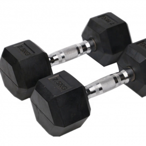 China Wholesale Cement Dumbbells Manufacturers - China Supplier Black Rubber Coated Solid Power Free Weights Custom Logo Hex Dumbbells Set Kg – Hongyu