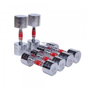 China Wholesale Hex Dumbbells Kg Suppliers - Round Dumbbell Fitness Weight Lifting High Chrome Stainless Steel Dumbbell – Hongyu
