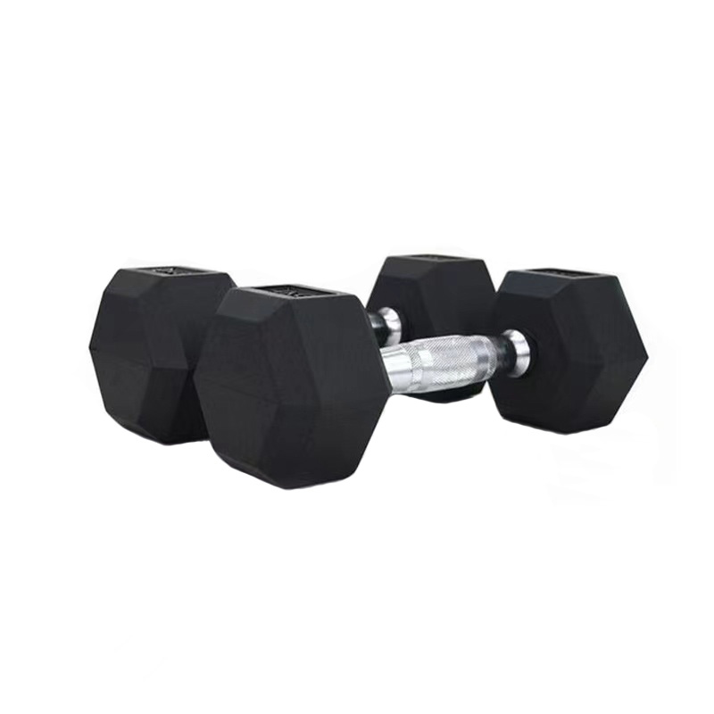 China Wholesale Custom Hex Dumbbells Manufacturers - Gym hitness hex dumbell 10kg 20kg 50kg black home dumbbells  – Hongyu