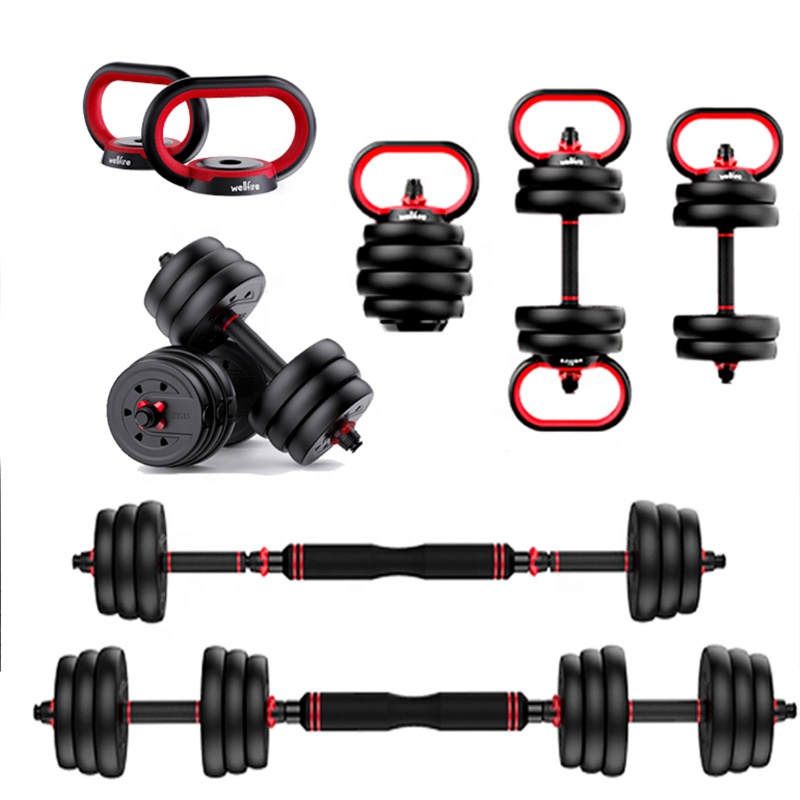 China Wholesale Adjustable Dumbbell Bench Suppliers - Cement Rubber Dumbbell barbell 10Kg Kettlebell – Hongyu