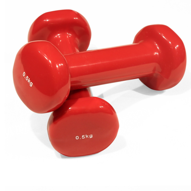 China Wholesale Dumbell Rack Rubber Factories - factory price fixed cast iron Vinyl dumbbell color coated hex Dumbbell with – Hongyu
