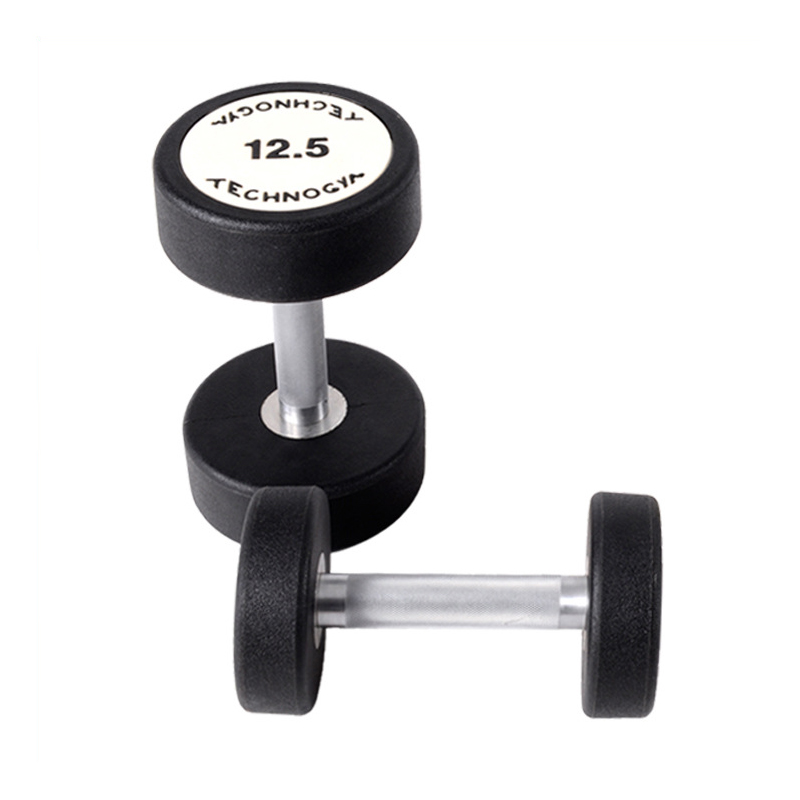 Round rubber coated PU dumbbell