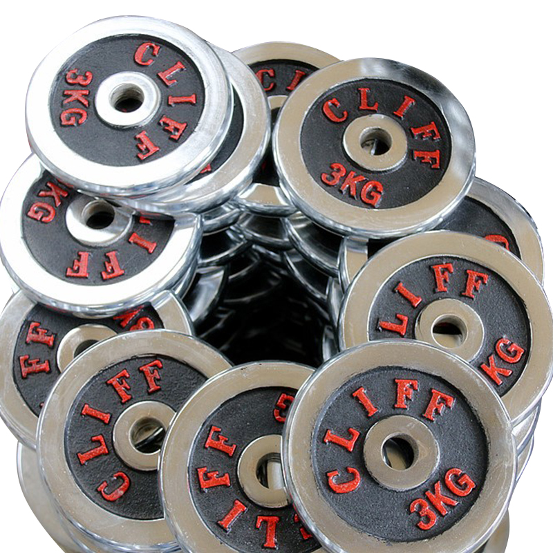 cast iron chrome dumbbell barbell weight plates