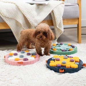 Puzzle Mainan Pengumpan Hewan Peliharaan Dispenser Makanan Kucing Anjing Latihan IQ Interaktif Mainan Makanan Kebocoran Hewan Peliharaan