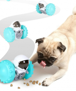 Robotu barības dozators, interaktīvs lēns padeves suņu rotaļlietas mājdzīvnieku barības dozators maziem un vidējiem suņiem