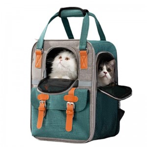 Sab nraum zoov Portable Breathable Mesh Pet Travel Bag