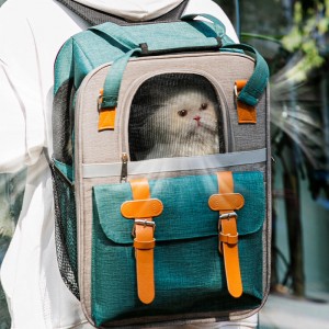 Sab nraum zoov Portable Breathable Mesh Pet Travel Bag