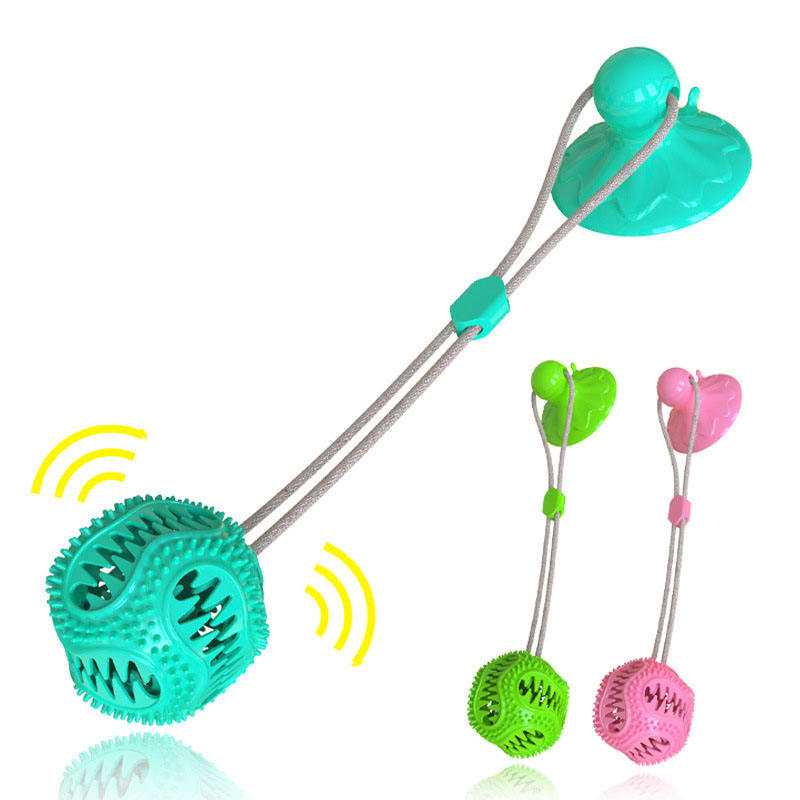 Гумени играчки за дъвчене за домашни любимци Нетоксични интерактивни почистващи зъби Играчки за скърцащи кучета